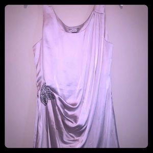 Gray silk evening dress